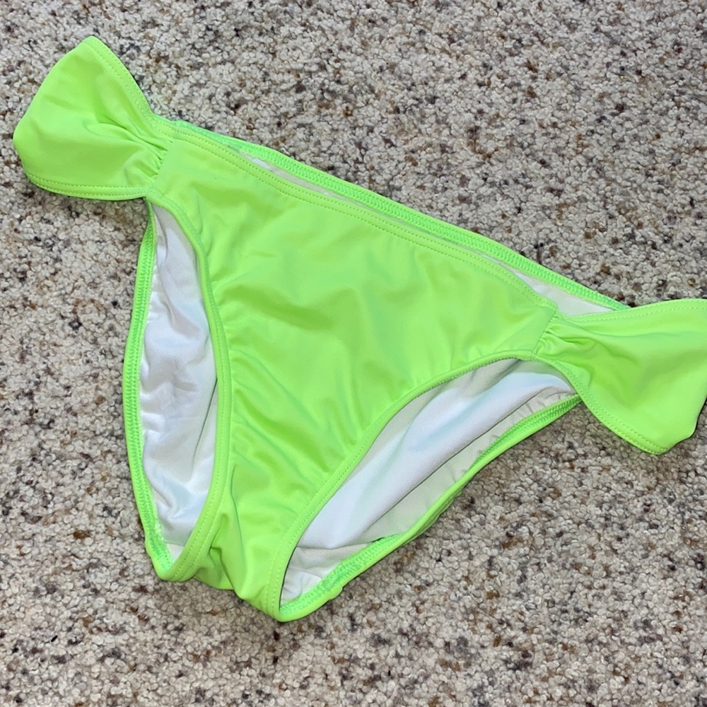 VS Pink neon green bikini bottoms